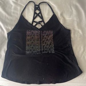 Black “LOVE” tank top